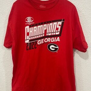 Georgia Bulldogs Blue 84 T Shirt Red XL 2022 SEC Football Conference Champions